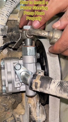 How to Install a Power Steering Pump Hose Properly #shorts #mekanik