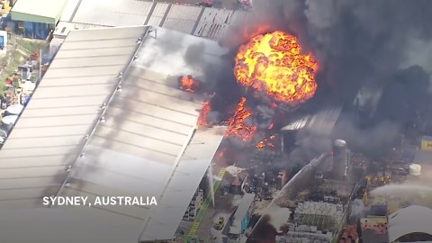 Fire at a Sydney factory causes explosions, sends huge plumes of smoke above city's west