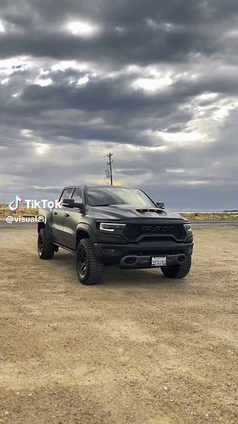 Satin Black TRX 🔥 #trx #trxram1500 #dodgeram #ram1500 #trxramtruck #trucks #trucksoftiktok #satinblackmafia #satinblack #ramtrx #fypsounds #trucks