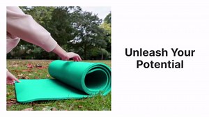 BalanceFrom GoCloud 71x24 Inches Extra Thick Yoga Mat 1-Inch High-Density Foam, Green