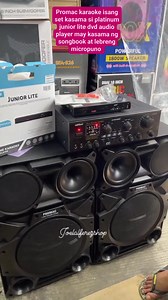 823 reactions · 15 shares | Promac karaoke isang set kasama si platinum junior lite dvd audio player may kasama ng songbook at lebreng micropuno  #sale #joelaferezshop #karaoke #speaker #amplifier #platinum #DVD | Joel Alferez | Facebook