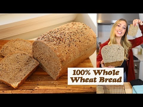 How to Make Homemade 100% WHOLE WHEAT BREAD! For beginners or cooks of all levels! Kitchen Tutorial