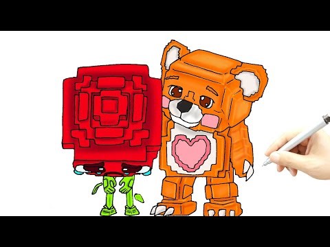 How to draw rose and teddy steal a brainrot