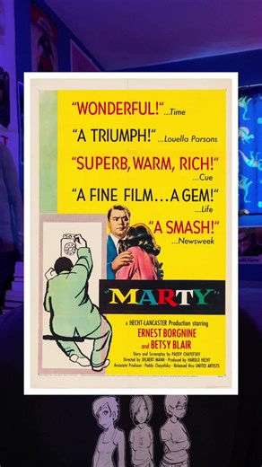 And there’s a Marty theme somg it’s all perfect #filmtok #movietok #letterboxd #earnestborgnine #oldhollywood #tubi #kinolorber