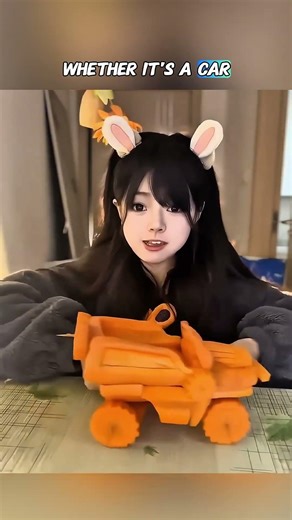 Meet the Rabbit Girl Who Can Turn Carrots into Anything #shortsvideo #viralvideo #wholesome