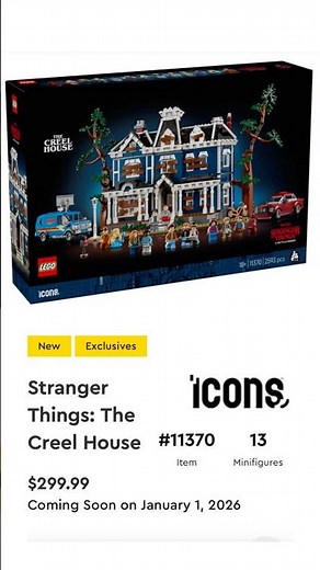 Stranger Things: The Creel House Lego Icons 11370 #lego #toys #strangerthings