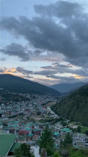 Thimphu City Birds Eye View from Above 🇧🇹 😍 #bhutan