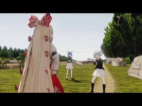 mokou encounters lunar rabbits