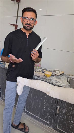 Precision plaster modification 👣🦾 Because a perfect fit begins at the cast stage #Orthosis #prosthesis #inspire #plaster | Hiren Babariya