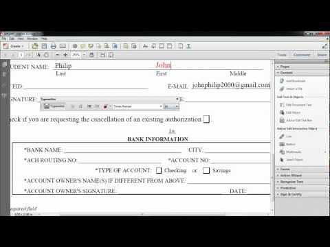 How to Add text with the Typewriter tool in Acrobat X