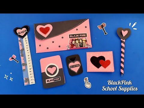6 DIY Blackpink School Supplies / Paper Craft / Back to School / Crafts with Paper /blackpink crafts