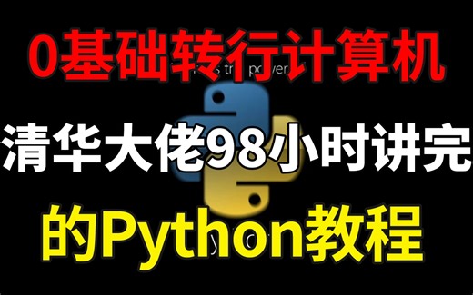 【Python】清华大佬历时98小时讲完的Python教程！整整600集，0基础转行，全程干货贯通编程，还学不会我退出IT界！！！