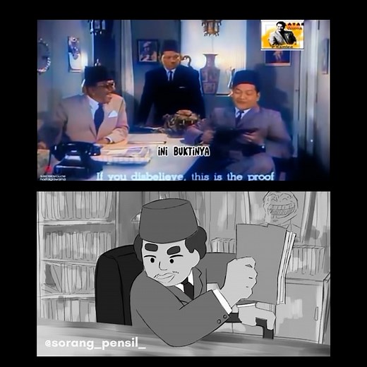 Faizie Rahim | Animation & Concept Art on Instagram: "Storyboard exercise - recreate scene from legendary movie Tiga Abdul directed by legendary seniman Tan Sri P Ramlee. Try to put a lot of expression to each character to make them more interesting.😂😂"