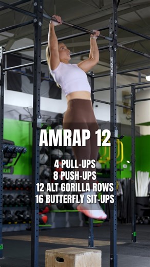 AMRAP 12 👊 How many rounds can you get? Post below ⬇️ 4 Pull-Ups 8 Push-Ups 12 Alternating Gorilla Rows (6/6) 16 Butterfly Sit-Ups 💾 Save this for busy days! #workoutmotivation #cardioworkout #functionalfitness | OnlineWOD