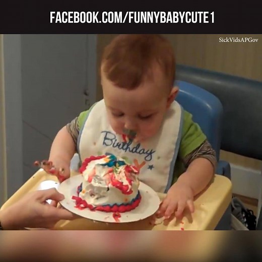 98K views · 2.5K reactions | Baby Ben Eating Cake on his 1st Birthday | Baby Cute & Fun | Facebook