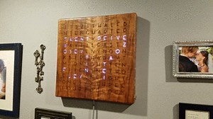 Beautiful Wooden Word Clock Uses Arduino Uno #ArduinoMonday