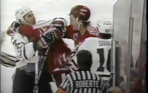 Former Red Wings enforcer Bob Probert throws down with Chris Chelios [Video]