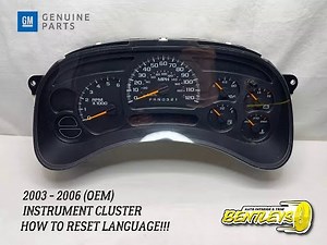 How To Change The Language On Your 2003 - 2006 Silverado, Sierra, Tahoe, Suburban Instrument Cluster