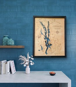 Candlewood Lake 3d Wood Map - Etsy
