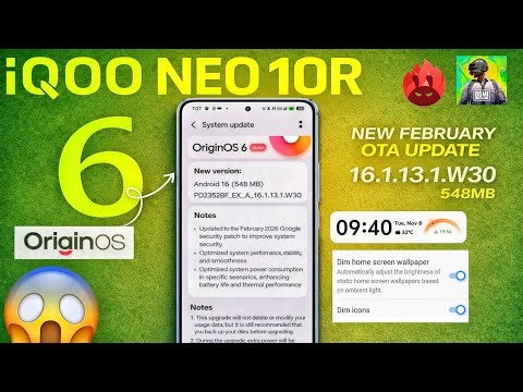 iQOO Neo 10R Got OriginOS 6 New OTA update! 🚀 16.1.13.1.W30 brings brand new features & widgets