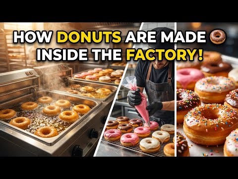 How donuts are made inside the factory 🏭