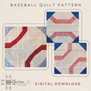 Baseball Quilt Block PDF Pattern - Etsy
