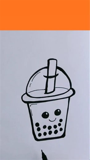 Cute Boba Tea Drawing 🧋✨ | Easy Kawaii Art