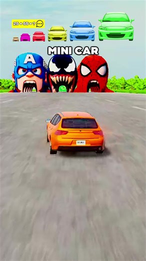 Big & Small Cars Adventure with Spiderman and Captain America