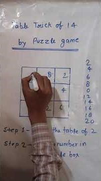 Table Tricks of 14 by Puzzle Rules 📓🎉👍 #education #maths