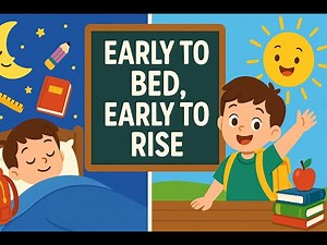 Early to Bed Early to Rise | Healthy Habits Moral Cartoon for Kids | Animated Bedtime Story