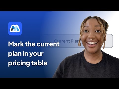 Mark The Current Plan In a Member's Pricing Table