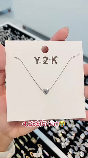 Y2K Heart Pendant Necklace Showcase in Cambodia