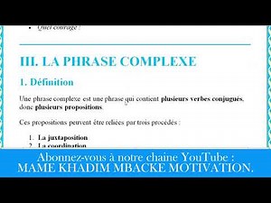 French Lesson: Types of Simple and Complex Sentences