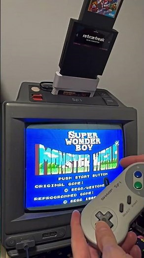 A trick to play Sega Mark III on the SF1 TV with a built-in Super Famicom 😁 #windows98 #windows