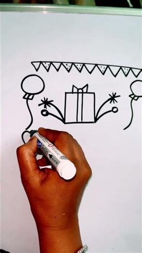 How to draw a happy birthday drawing #howtodraw #kidsdrawing #shorts ‪@PalakEducationArts‬