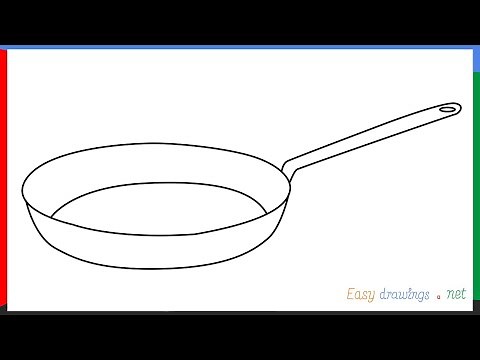 How to draw a Frying pan step by step for beginners