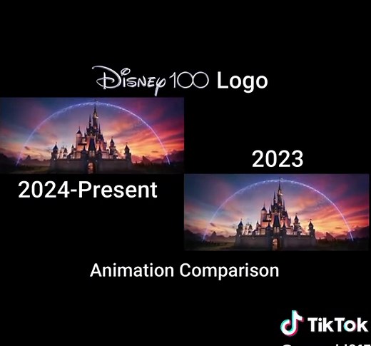 Disney (100 Years of Wonder 2022-2023) vs. Disney (New Logo 2024-Present) Logo Comparison #disney100 #disney #logo #logo #label #disney #disney100 #identity First, this logo was taken from Strange World (2022) Through Disney Streaming The First Debut of Disney's 100 Years of Wonder has now Revealed since 2022 The CGI effects of this 100 Year Old Disney logo are: 1. The castle was made of platinum and changes to the accurate structure of the magic lights 2. They added Frozen's Twisted Mountain, P