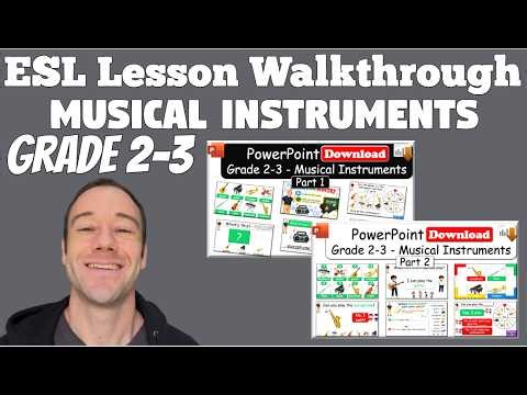 Grade 2–3 ESL Lesson for kids: Musical Instruments | Interactive PowerPoint & Speaking Activities