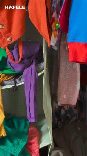 Transforming chaos into elegance, Hafele's pull-out glass drawer revolutionizes wardrobe organization. Say goodbye to rummaging through cluttered piles of clothing and hello to effortless accessibility. With Hafele's innovative design, items stored at the back of your wardrobe are no longer out of reach. The transparent glass construction adds a touch of sophistication while allowing you to quickly locate and retrieve your desired garments. Experience the convenience of seamless organization as 