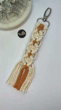 Macrame Keychain Tutorial | Diamond Pattern Keychain Ideas #macrame #macramekeychain #shorts