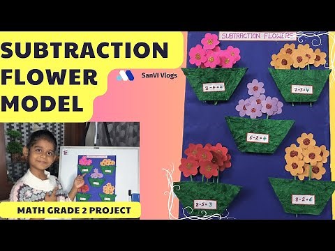 How To Make Subtraction Flowers | EASY Craft IDEA | Math project grade 2 | Math TLM | Working Model