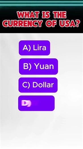 Hey! Do you know What is the currency of the USA? #washingtondc #usacapital #usageography #quiz