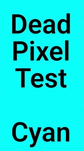 Dead Pixel Test – Cyan Screen | Check Your Display