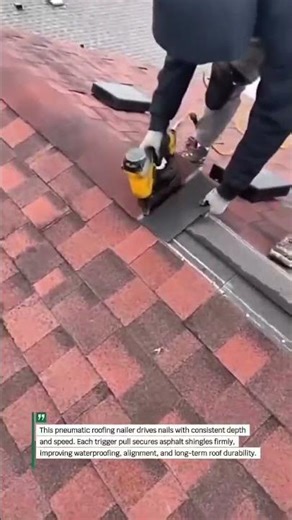 Fast Asphalt Shingle Roofing With Nail Gun #Roofing #Construction #Tools