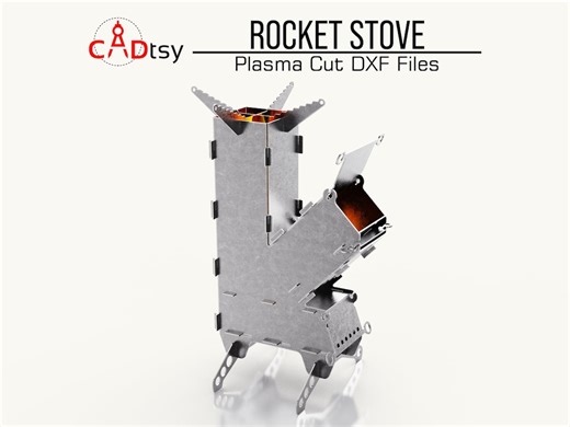 Rocket Stove DXF Files for Plasma Cutting: DIY Camping Wood Stove - Etsy