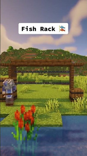 Minecraft Fish Rack Build Made Easy | Quick Tutorial!! 🐟