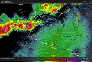 6.4K views · 55 reactions | Strong to severe thunderstorms extending from Falcon Dam vicinity through Jim Hogg and Brooks Counties and into northern Kenedy County. Movement of these storms is southeast 15-20 mph. The severe thunderstorm watch for the western Ranchlands has been extending through 1 AM. | US National Weather Service Brownsville/Rio Grande Valley Texas | Facebook