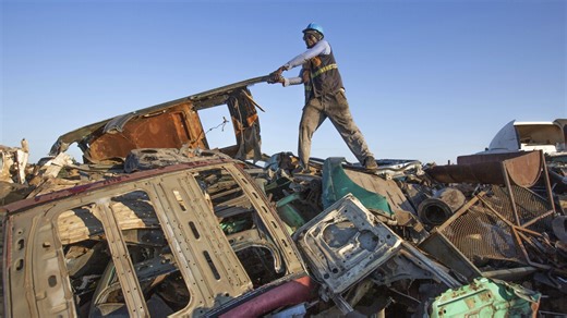 Zimbabwe's scrap metal hunters are quietly fighting climate change one piece at a time