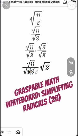 Simplifying Radicals Explained: Graspable Math Whiteboard