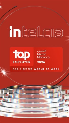 Intelcia Maroc on Instagram: "Pour la 2ᵉ année consécutive, Intelcia est certifiée Top Employer 2026 🎉. Mais, cette édition dépasse le symbole. Elle consacre une dynamique de transformation profonde. 💪 📈 Score global : 86,96%, soit +8,37 points en un an. Un progrès rare à cette échelle, et un signal fort adressé à nos talents, à nos clients et à nos partenaires. #Intelcia #TopEmployer2026 #Excellence"